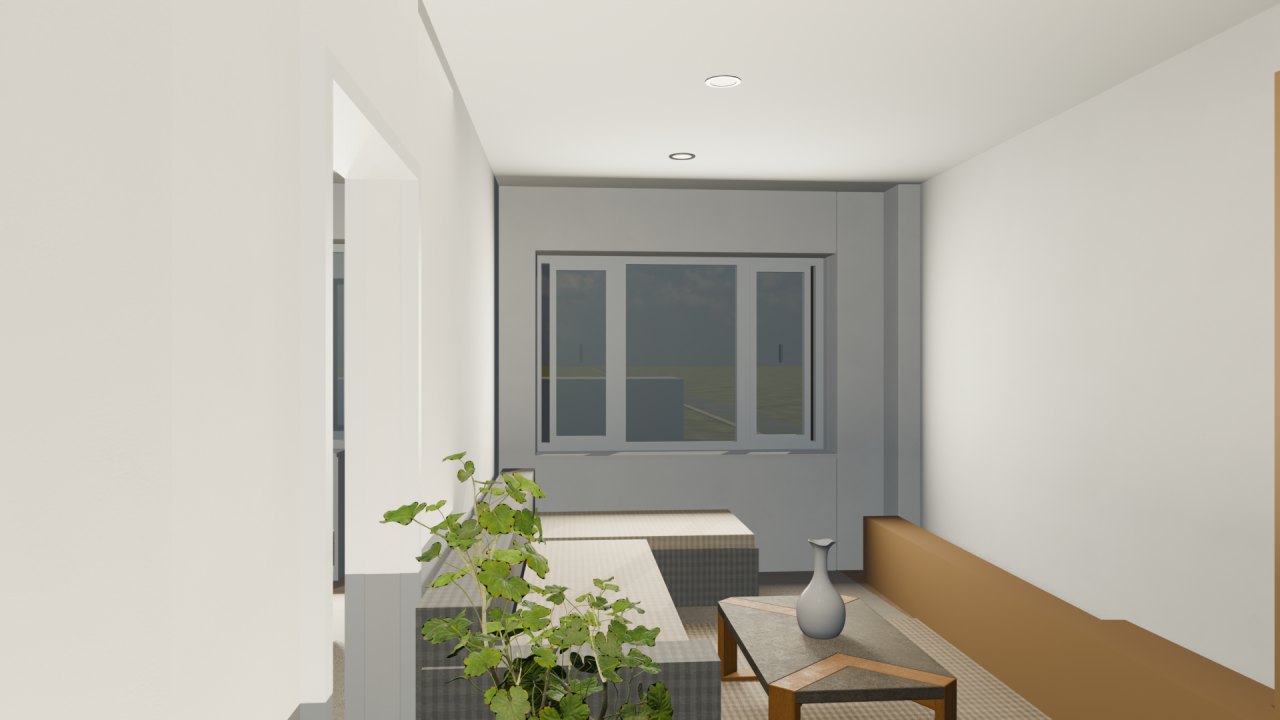 Flat B living room